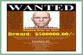 Fake name on a wanted poster