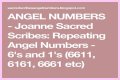 
Repeating Angel Numbers - 6's and 1's  (6611, 6161, 6661 etc)
